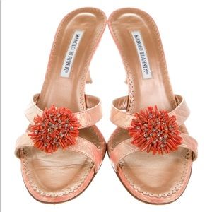 Manolo Blahnik Snakeskin Sandal